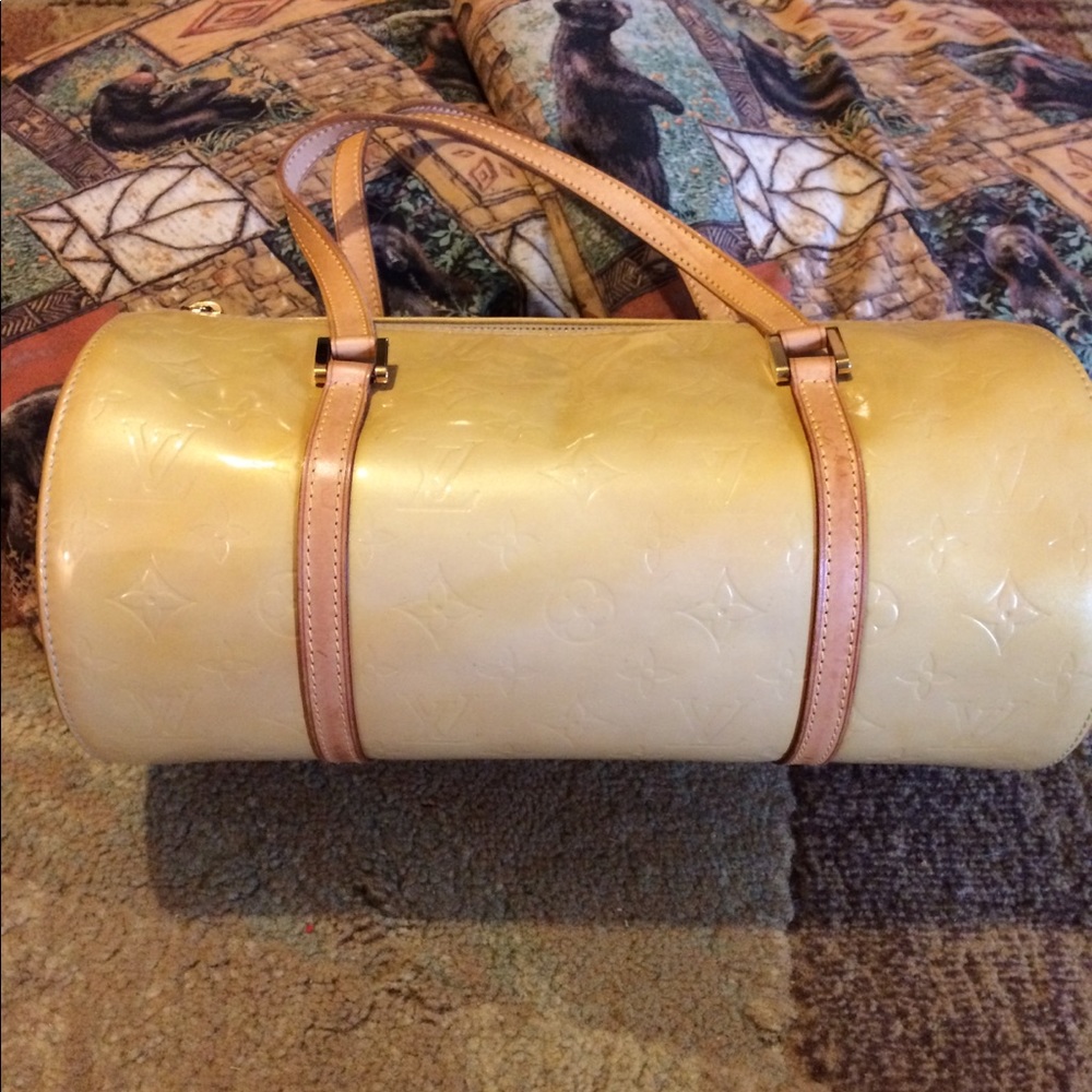 Yellow Louis Vuitton Vernis Papillon Bag